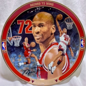 Michael Jordan Record Breaking 72 Wins Commemorative Plate